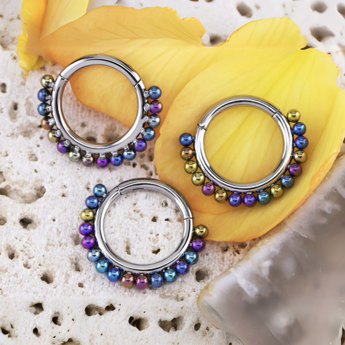 Кольцо-кликер Crown Benzin 1.2 мм (16 G) фото 2